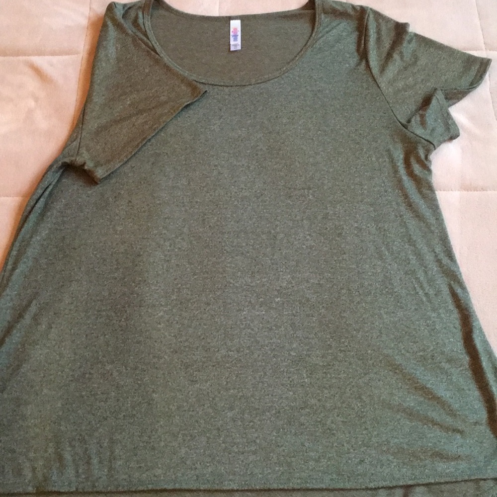 LuLaRoe Olive Hethered 2XL Classic Tee